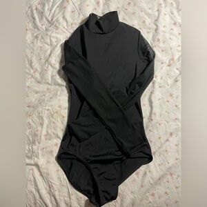 Balera Black Turtle Neck Long Sleeve Leotard